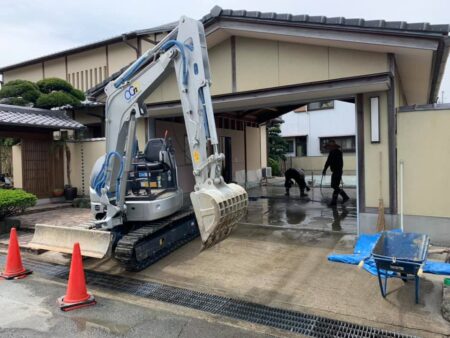 駐車場の建設工事