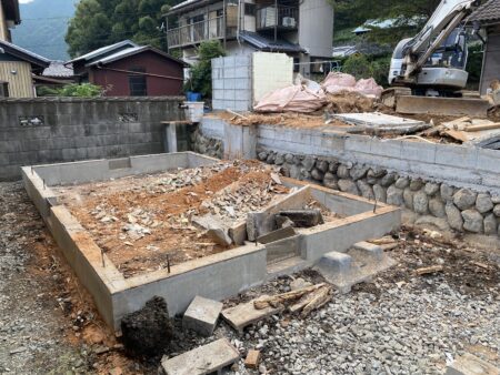 飯南町で木造平屋建て家屋の解体工事