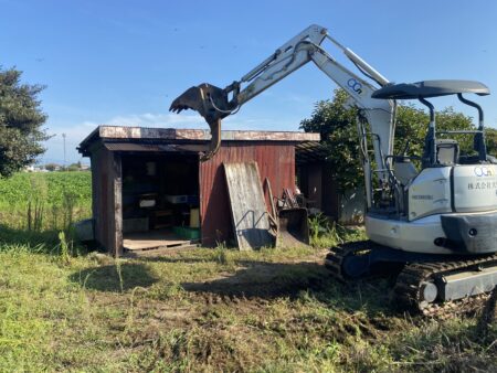 松阪市で農作業小屋の解体工事