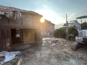 明和町で木造住宅の解体工事