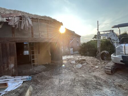 明和町で木造住宅の解体工事
