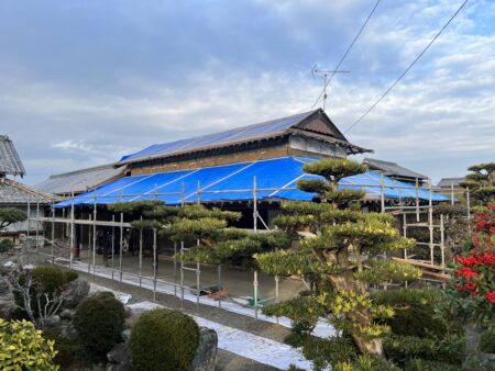 松阪市で屋根材の撤去作業